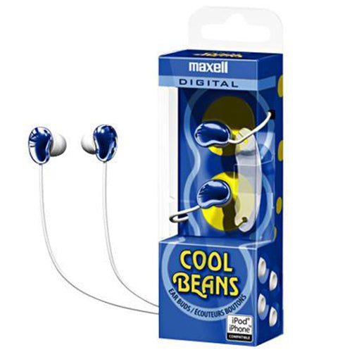 Maxell Wired In-Ear Headphones Earbuds Running earphones Cool Beans - Blue image 0