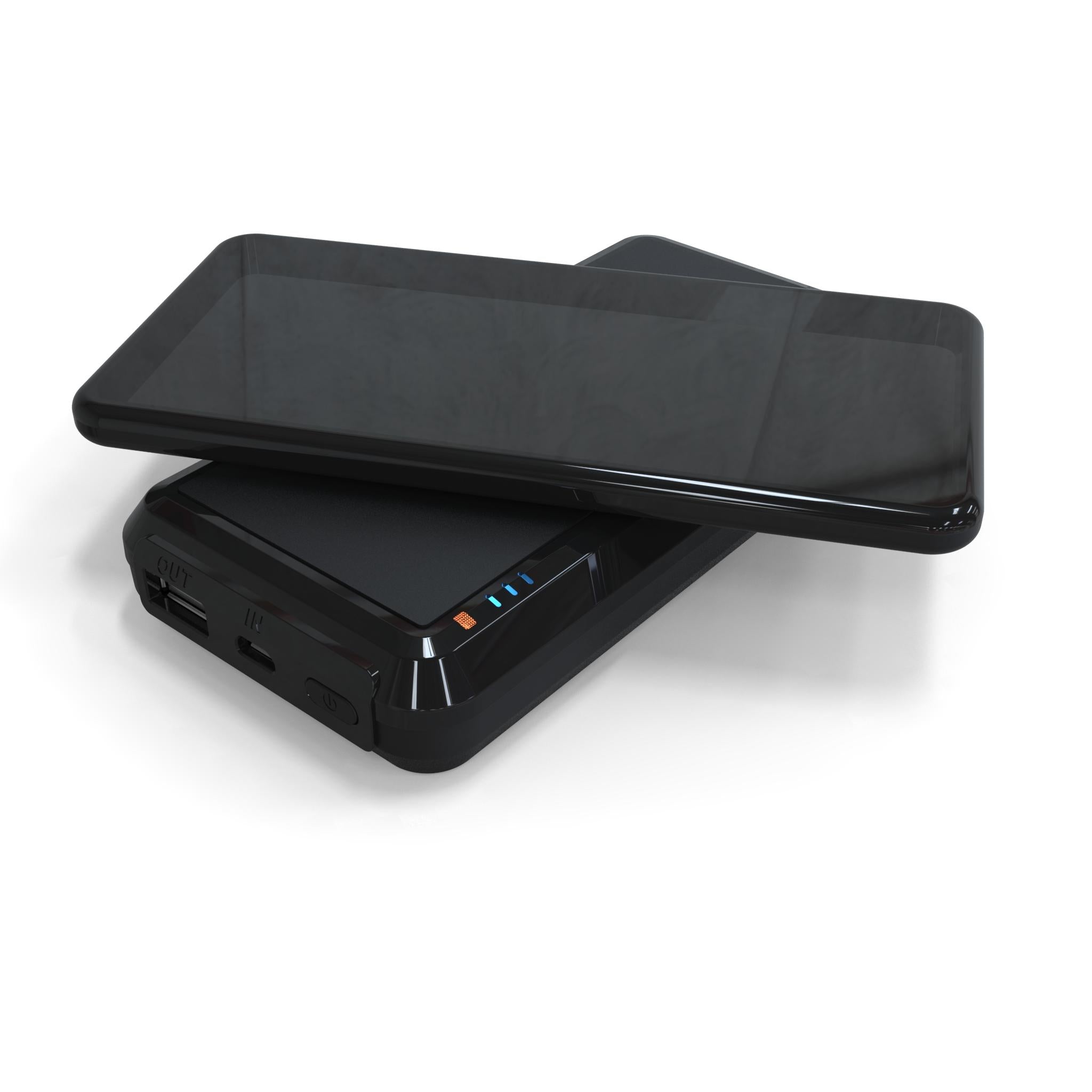 Durable Certified PSE Japan Genuine 6200mah Wireless Charging Powerbank Black image 2