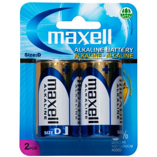 Maxell Premium Alkaline D Battery 2 Pack image 0