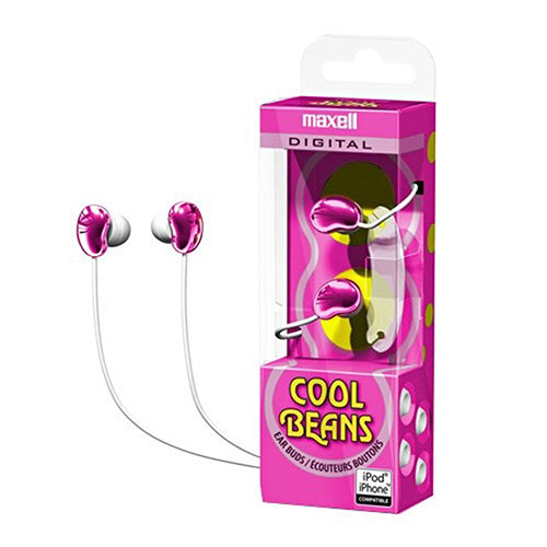 Maxell Wired In-Ear Headphones Earbuds Running earphones Cool Beans - Pink image 0