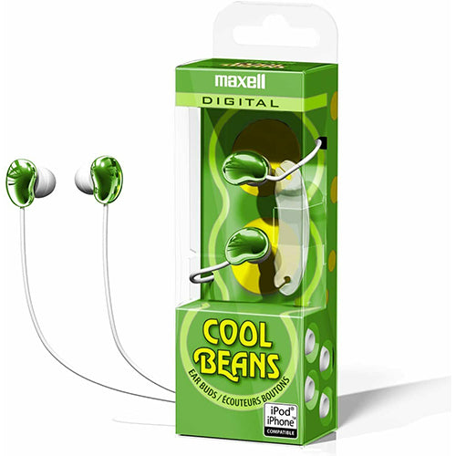 Maxell Wired In-Ear Headphones Earbuds Running earphones Cool Beans - Green image 0