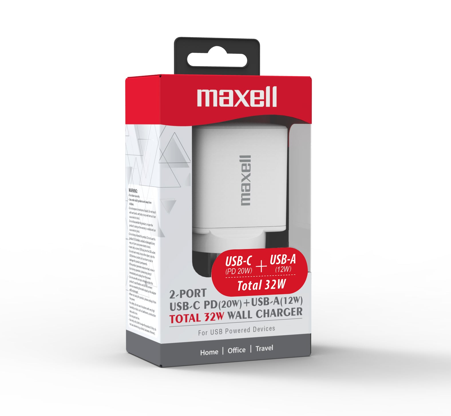 USB C Type C PD wall Charger Plug 32W 2 Port Fast White image 1