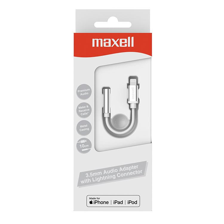 Lightning to female 3.5mm Audio adapter cable (white) image 0