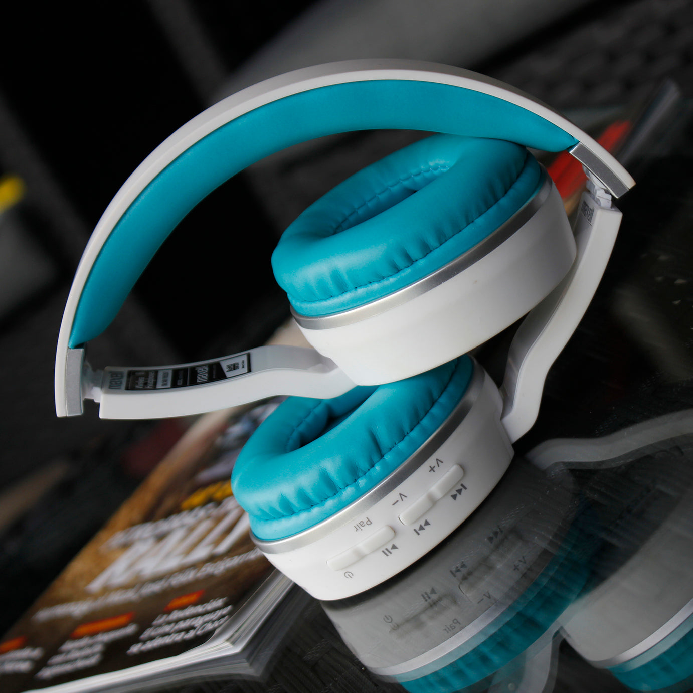 Wireless Headphones BT800 Blue/White image 1