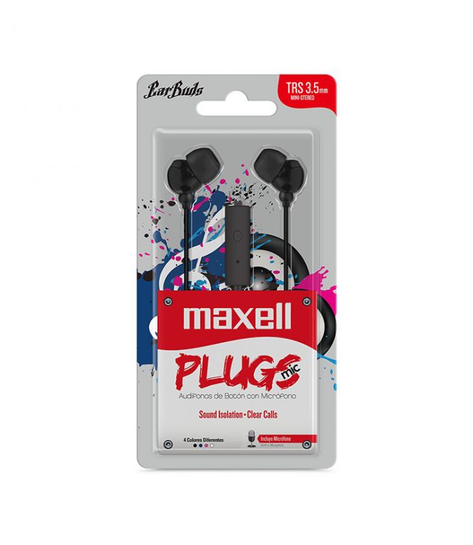 Plugs Earphones with Mic - Black image 3
