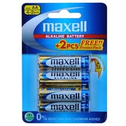 Maxell Premium Alkaline Battery AA 4Pack+2Bonus image 0