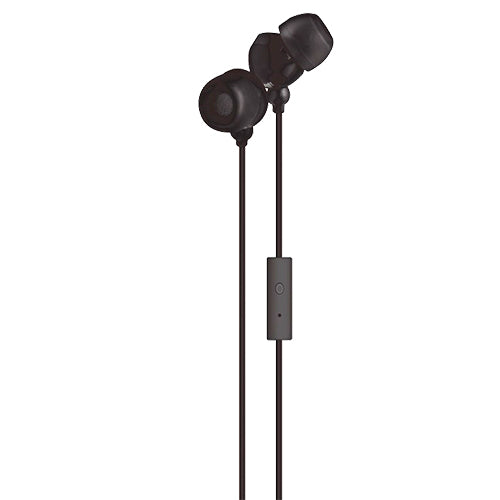Plugs Earphones with Mic - Black image 0