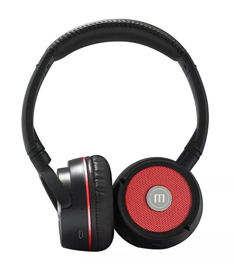 Maxell Radio Headphones Computer Speaker Wired MP3 DUO - Red image 1