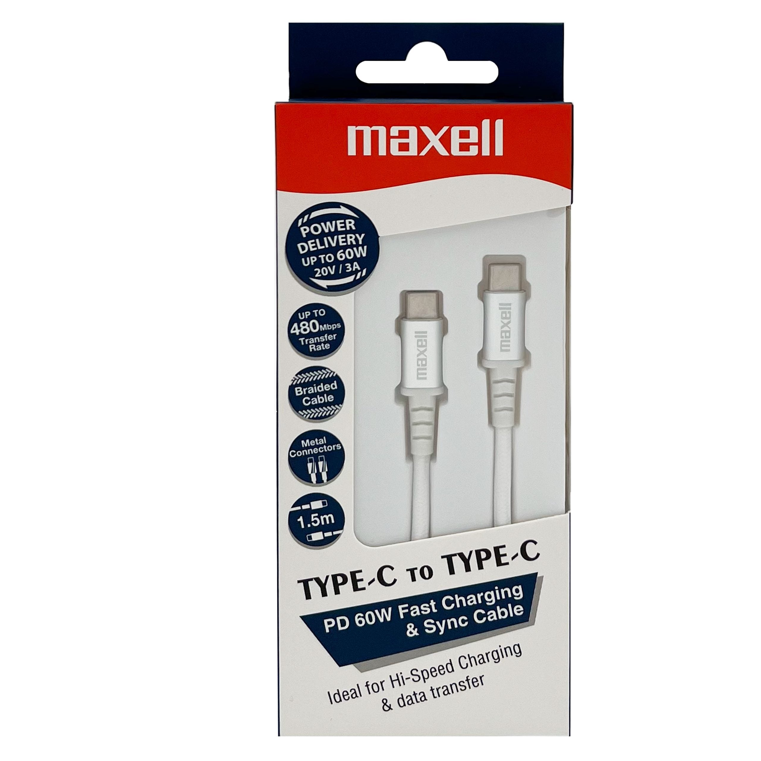 Type C to Type C Cable - 60W - 1.5m - Braided image 0