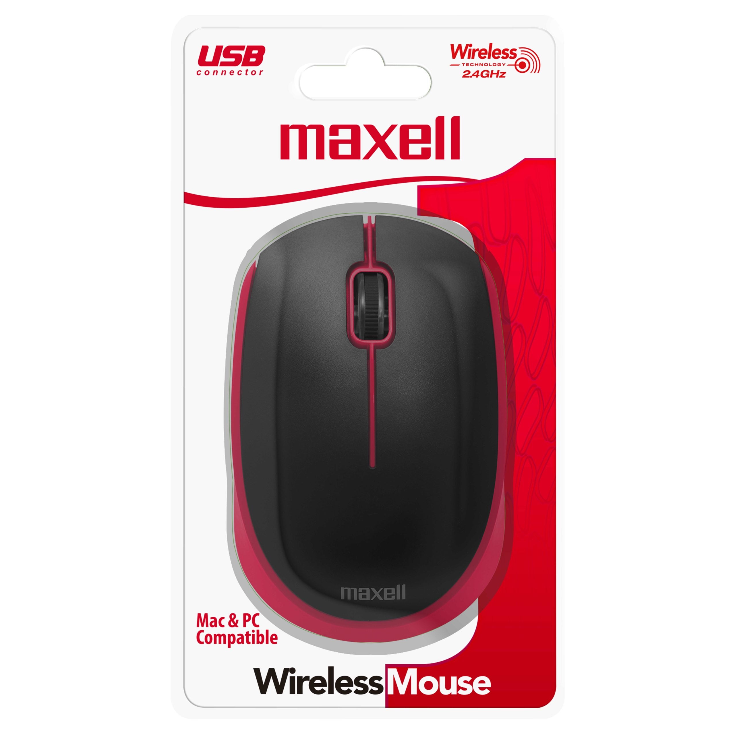 Maxell Wireless Mouse MOWL-100 Red image 0