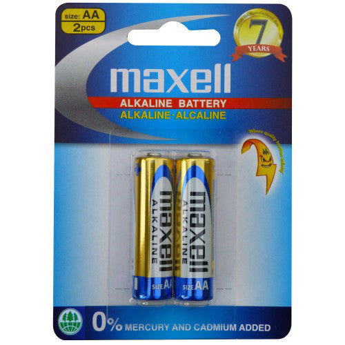 Maxell Premium Alkaline Battery AA 2 Pack image 0