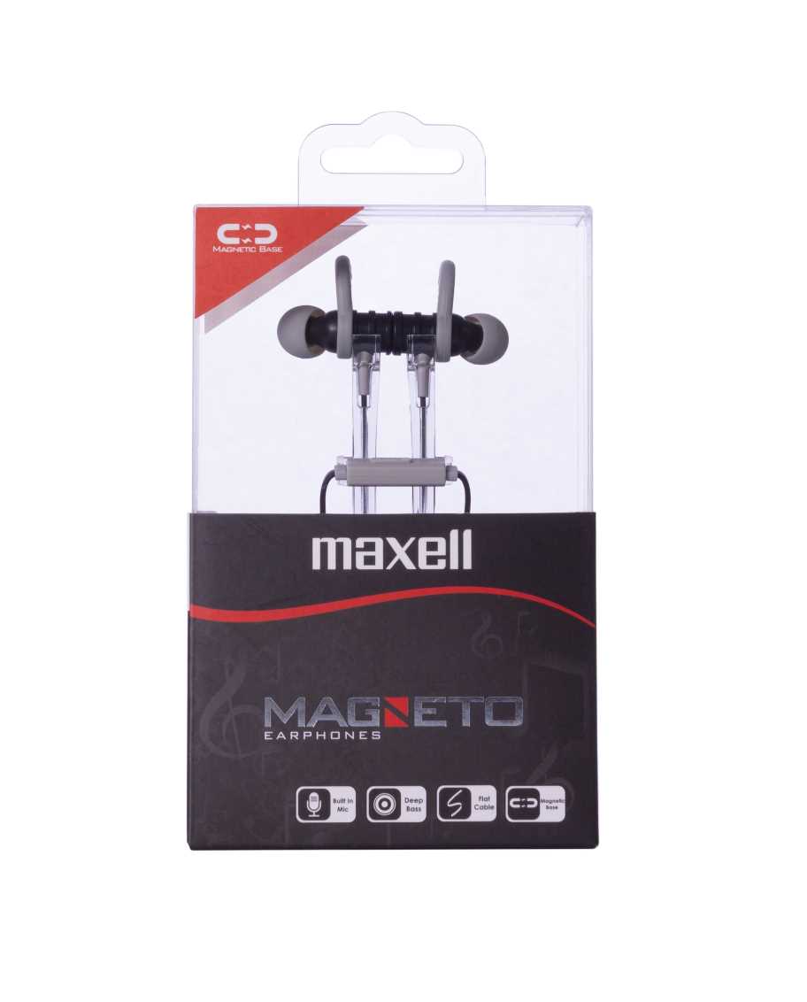 Maxell Running Sports In-Ear Wired Headphones with Mic - Magneto image 3