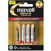 Maxell Alkaline Digital XL Alkaline AAA 4 Pack image 0